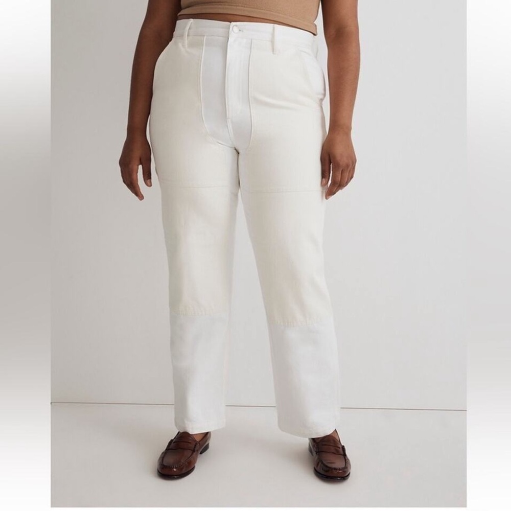 NWOT Madewell Perfect Vintage Straight Two-Toned Jeans